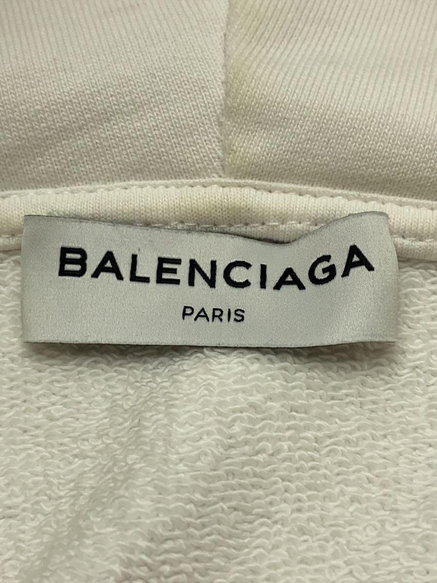 BALENCIAGA◆ARCHETYPE /フードロゴ/パーカー/M/コットン/ホワイト/UP57 2017 011 42_画像3