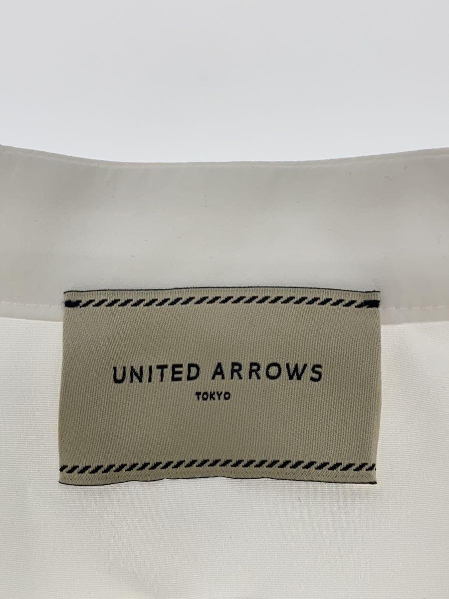 UNITED ARROWS◆イレギュラーペプラムブラウス/36/コットン/WHT/1516-162-1541_画像3