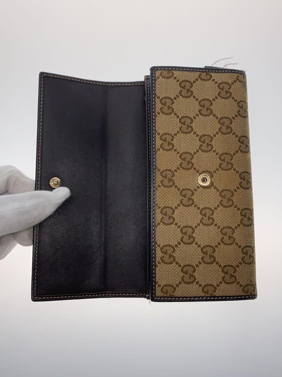 GUCCI◆長財布/キャンバス/ブラウン/総柄/レディース_画像4