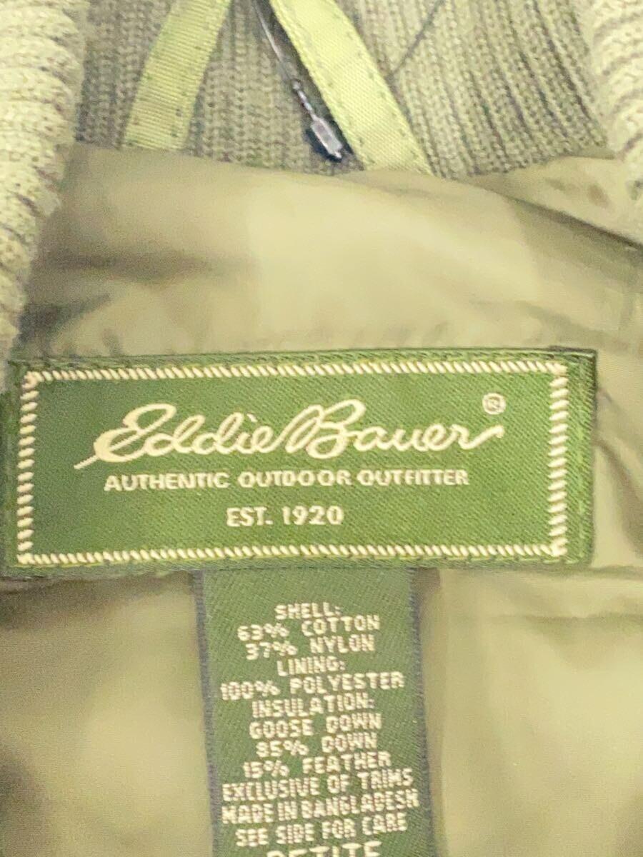 EDDIE BAUER◆ダウンベスト/XS/コットン/KHK/無地/06317_画像3