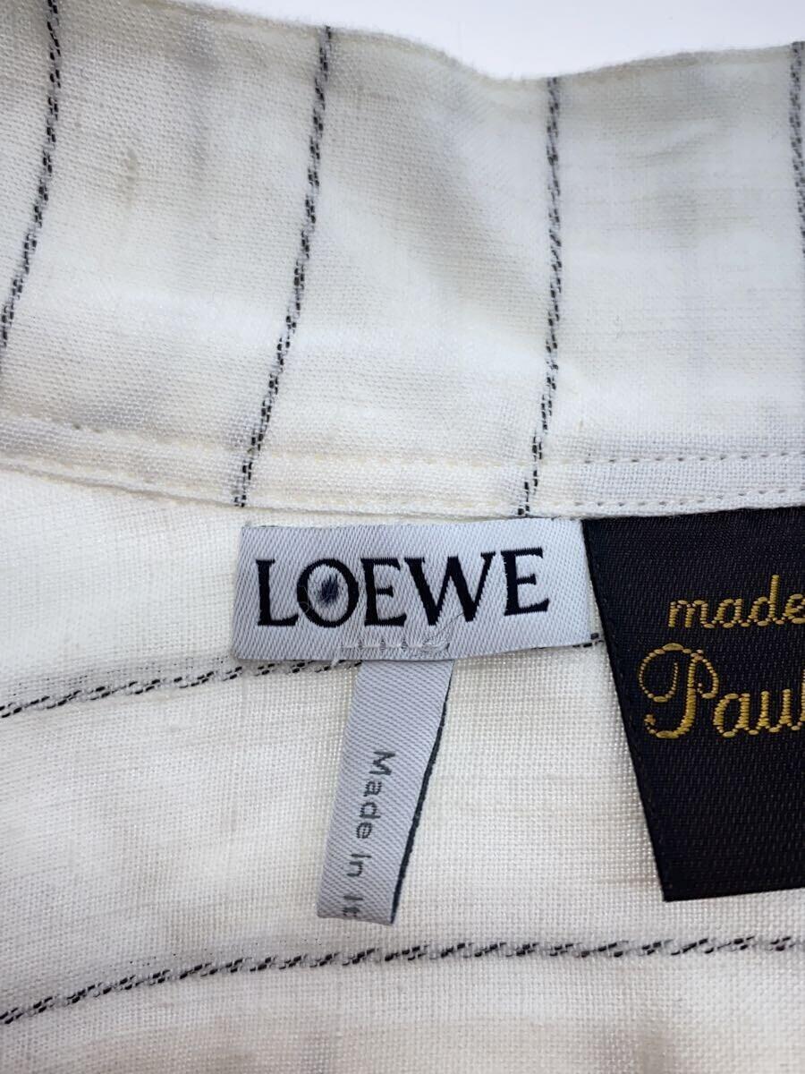 LOEWE◆長袖シャツ/36/リネン/WHT_画像3