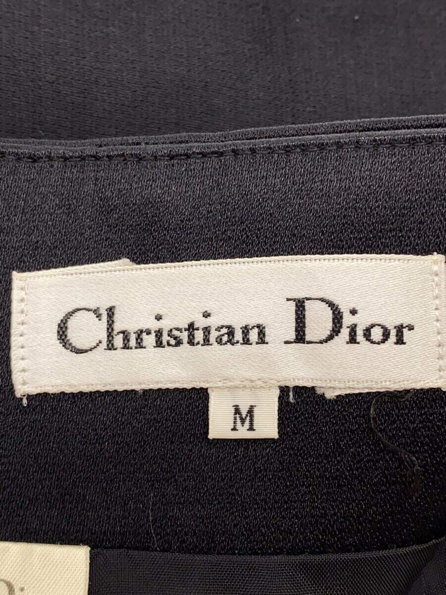Christian Dior◆スカート/M/ウール/NVY_画像4