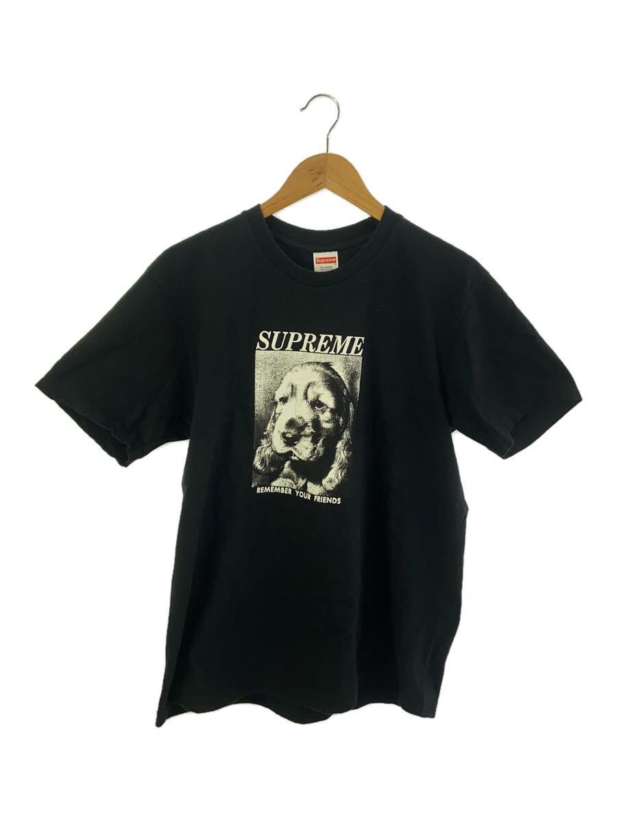 Supreme◆18AW/Remember your friends Tee/Tシャツ/M/コットン/BLK/無地