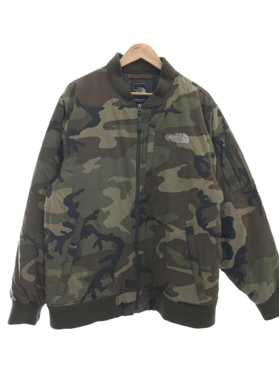 THE NORTH FACE◆ブルゾン/XL/ナイロン/GRN/総柄_画像1