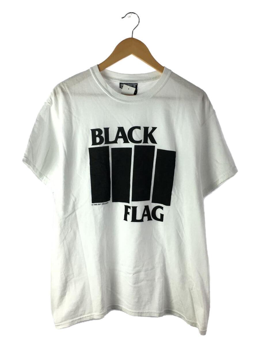 SST◆Tシャツ/L/コットン/ホワイト/BLACK FLAG