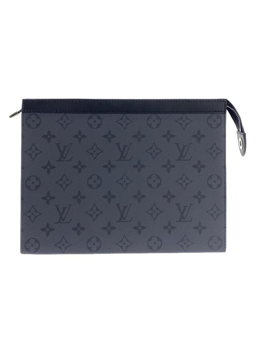 LOUIS VUITTON◆ポシェット・ヴォワヤージュMM_モノグラム・エクリプス_ブラック/PVC/ブラック_画像1