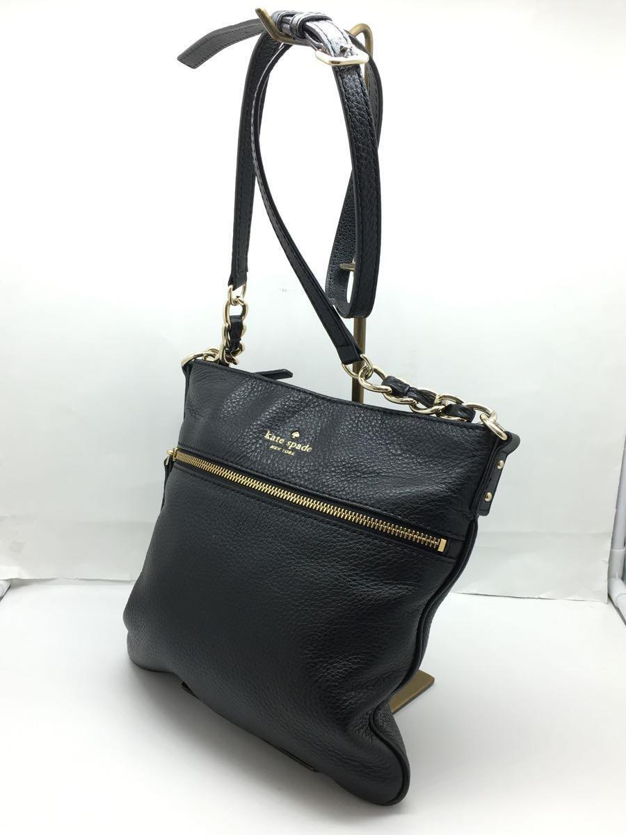 kate spade new york◆ショルダーバッグ/牛革/BLK_画像2