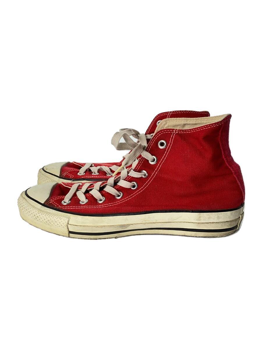 CONVERSE◆ハイカットスニーカー/US9/RED/キャンバス/Made in USA/80s