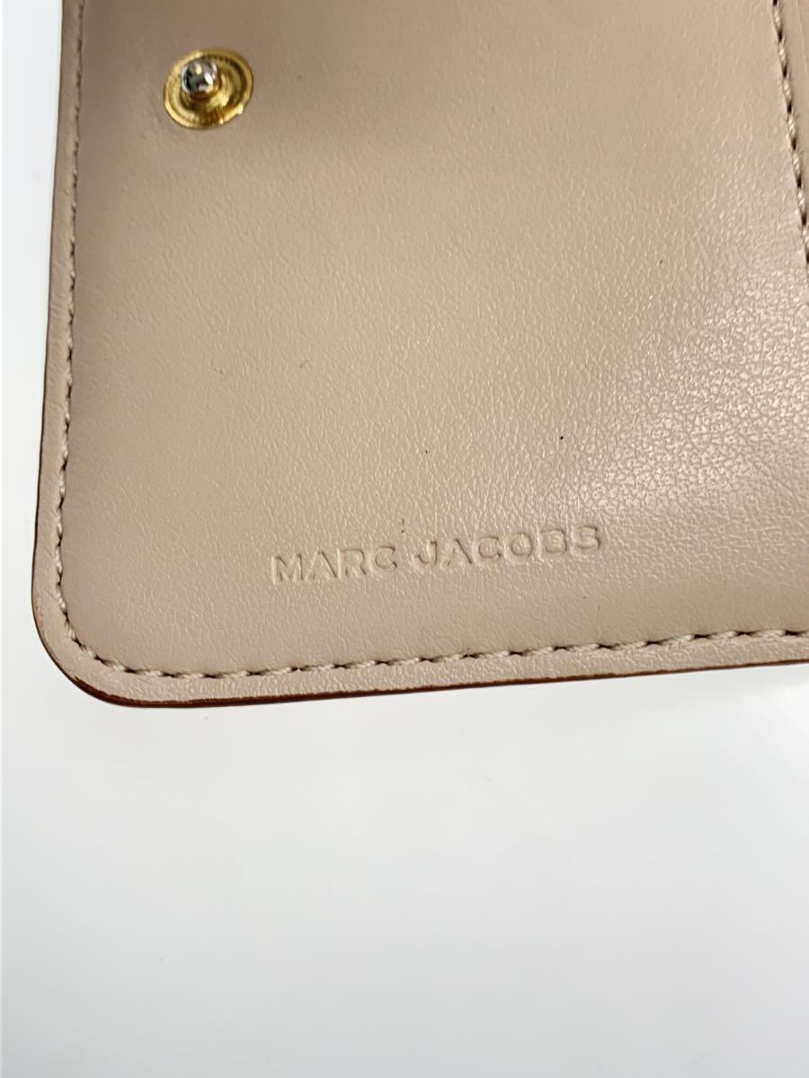 MARC JACOBS◆THE GLAM SHOT/2つ折り財布/羊革/BEG/S131L01FA21/角スレ、フチ割れ_画像3