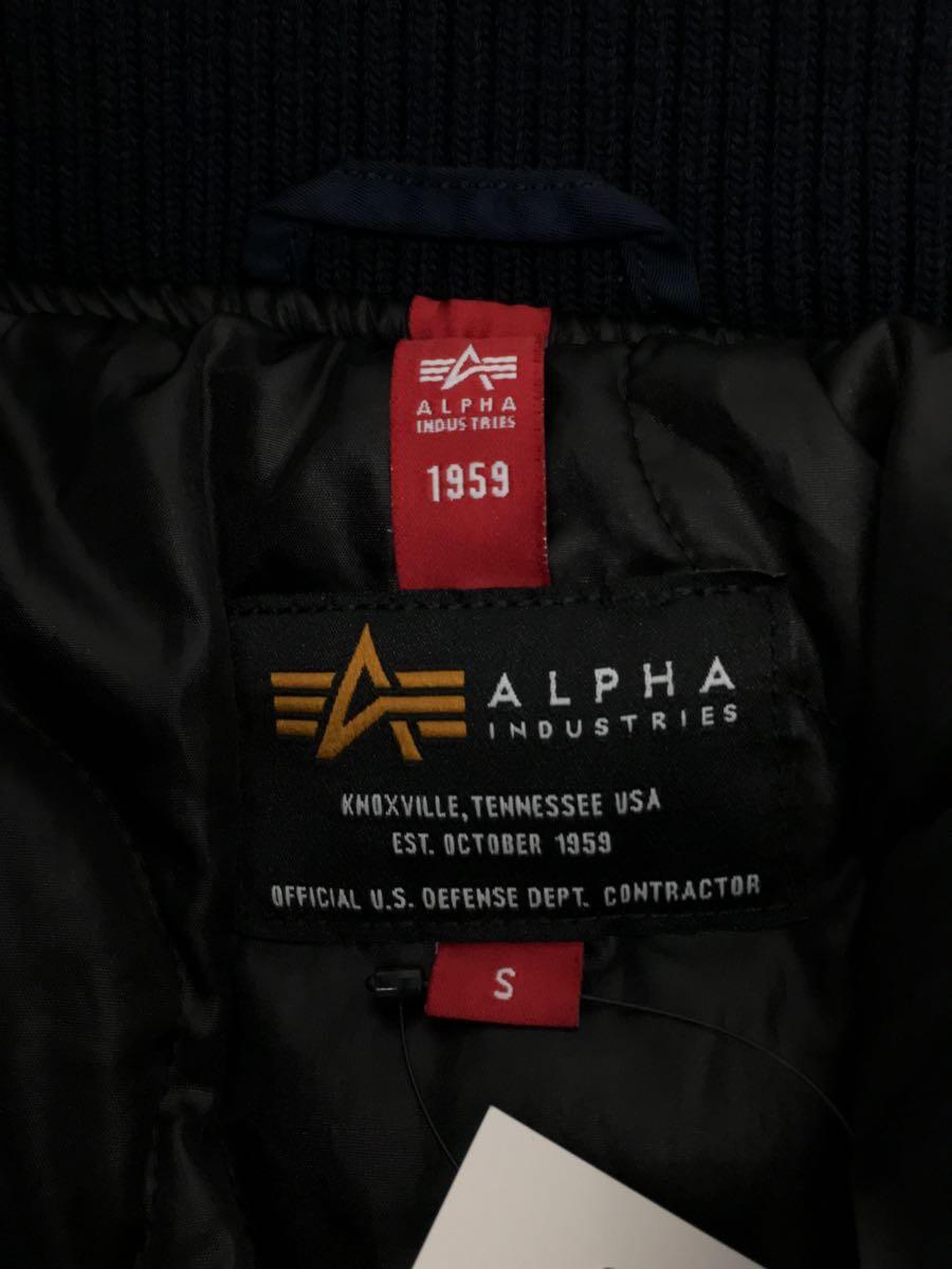 ALPHA INDUSTRIES◆フライトジャケット/S/ナイロン/NVY/TA196-067_画像3