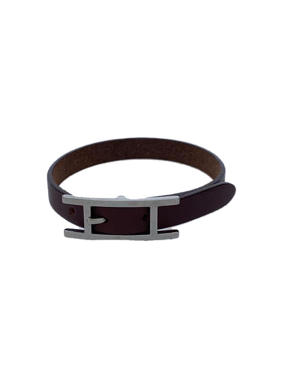 輝く高品質な HERMES◇ブレスレット/レザー/BRW/レディース ブレスレット その他