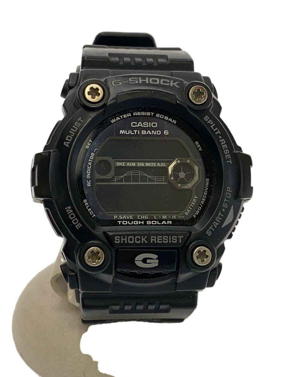 CASIO◆ソーラー腕時計・G-SHOCK/デジタル/ラバー/BLK/BLK_画像1