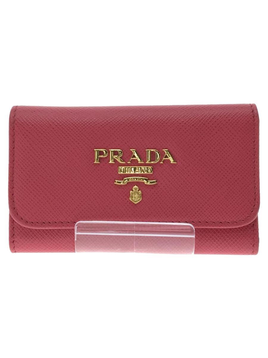 PRADA◆キーケース/レザー/ピンク/6連