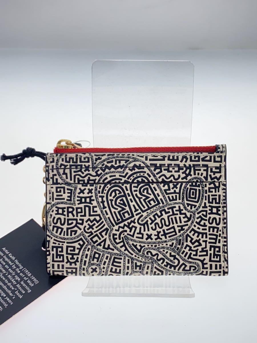 COACH◆Disney×Keith Haring/カードケース/PVC/WHT/総柄/レディース/C7436_画像1