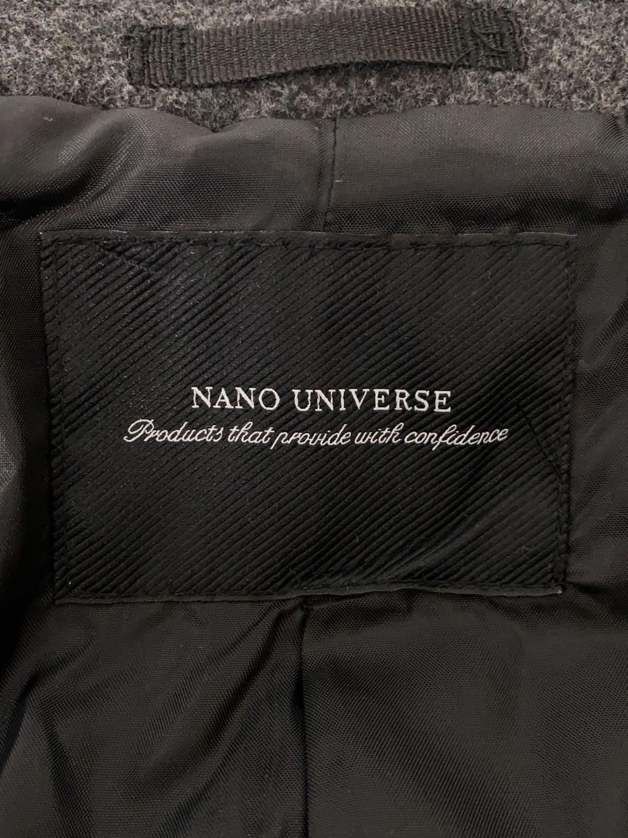 nano universe◆チェスターコート/L/ポリエステル/GRY/無地/NUC11C0T001TY_画像3
