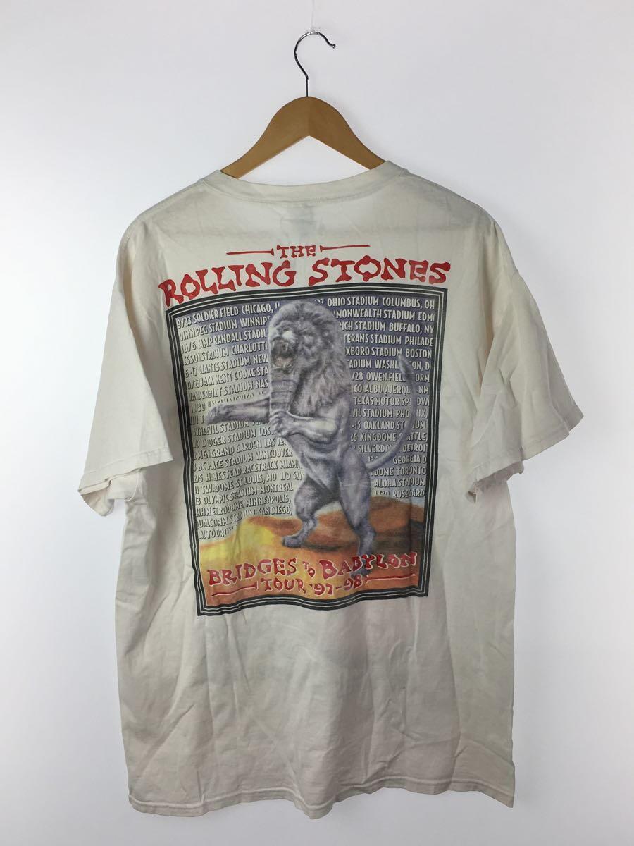 DELTA◆Tシャツ/XL/コットン/WHT/THE ROLLING STONES 97-98_画像2