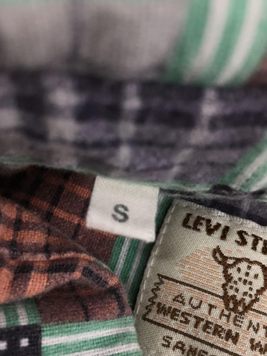 Levi’s Vintage Clothing◆長袖シャツ/S/コットン/チェック/毛羽立ち有_画像4