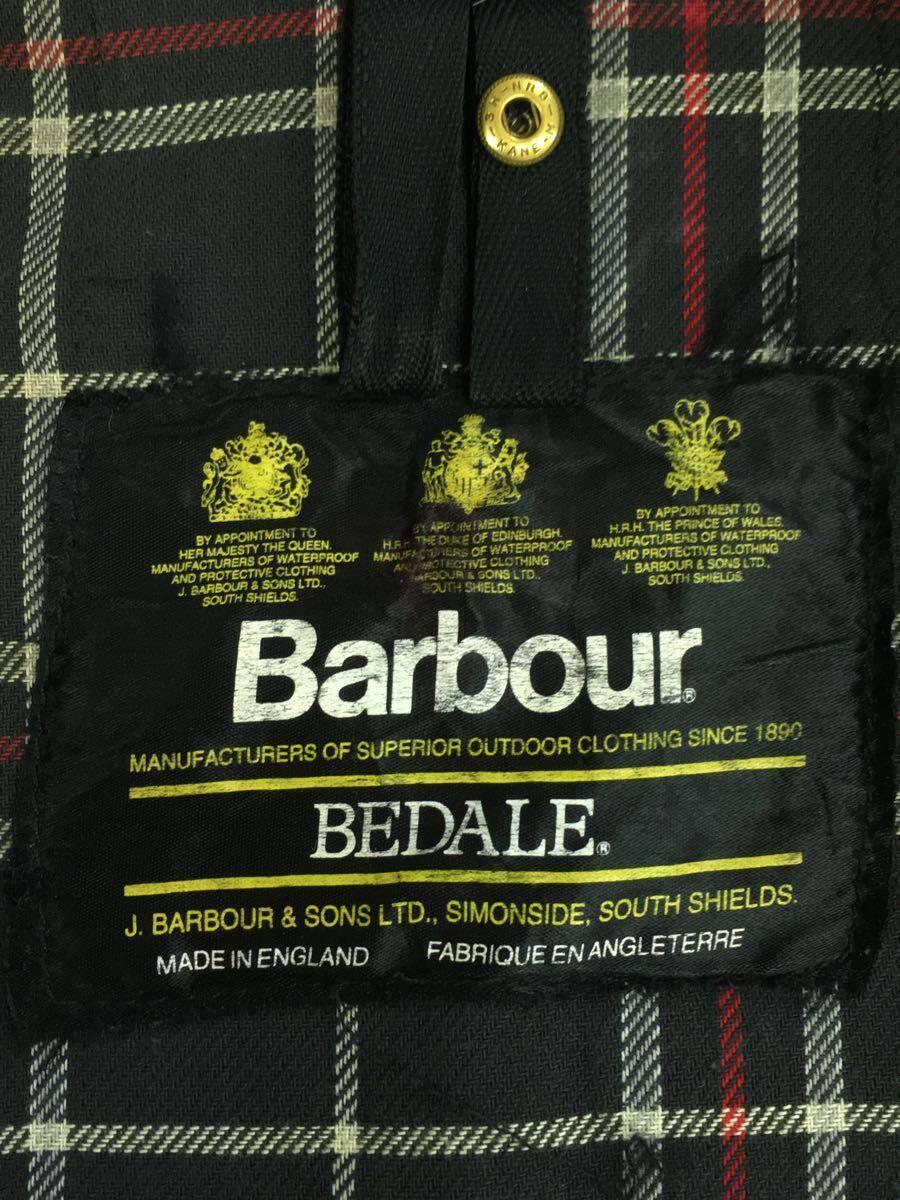 Barbour◆90s/BEDALE/ビデイル/オイルドジャケット/コットン/ネイビー_画像3