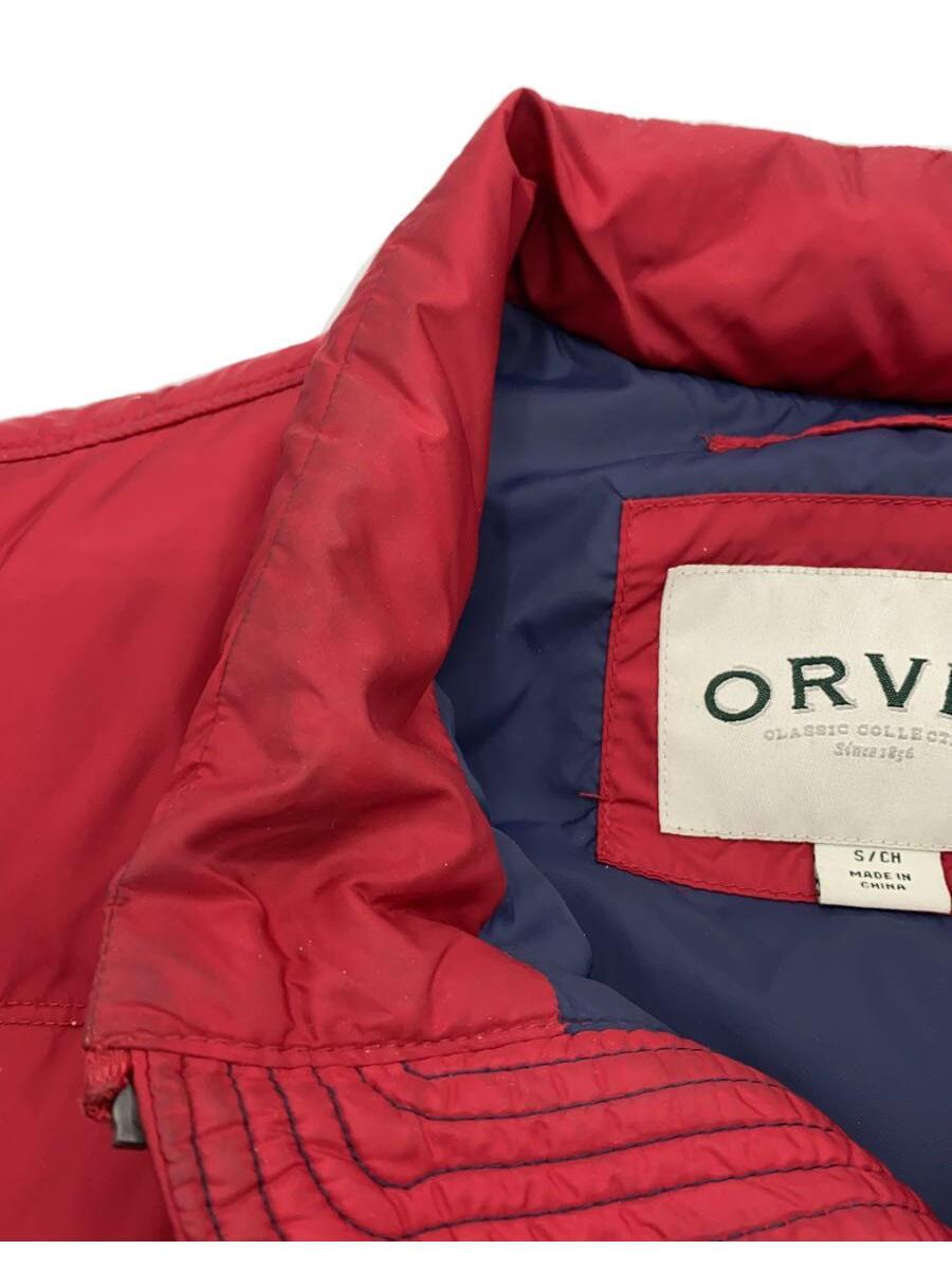 ORVIS◆ダウンベスト/S/ナイロン/RED_画像5