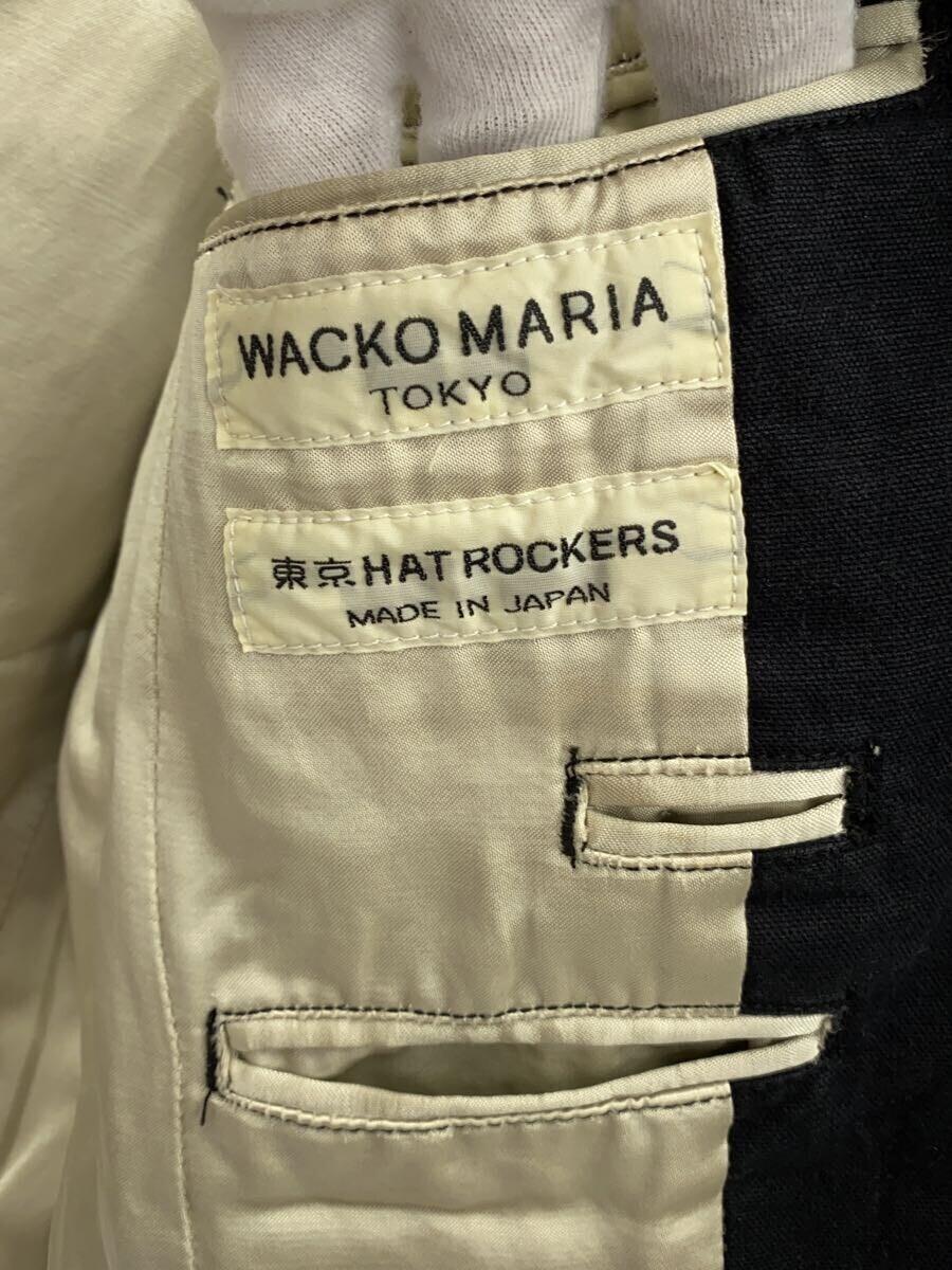 WACKO MARIA◆テーラードジャケット/M/コットン/BLK/無地_画像3