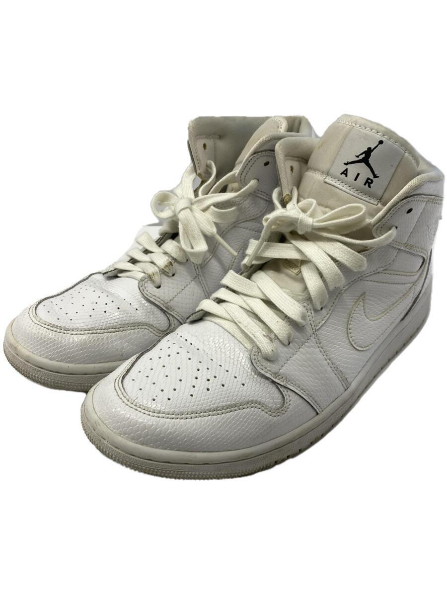 NIKE◆AIR JORDAN 1 MID/28cm/WHTの画像1