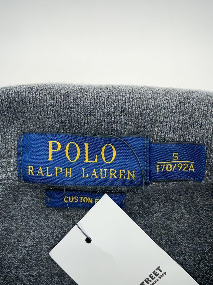 POLO RALPH LAUREN◆ポロシャツ/S/コットン/GRY/無地/0000153752_画像3