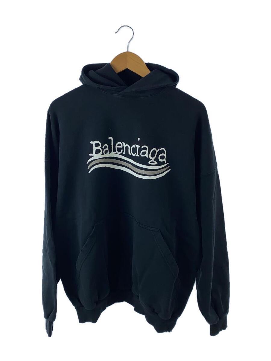 BALENCIAGA◆タグ付/23AW/Large Fit Hoodie/ロゴプリント/デムナ・ヴァザリア/1/739024_画像1