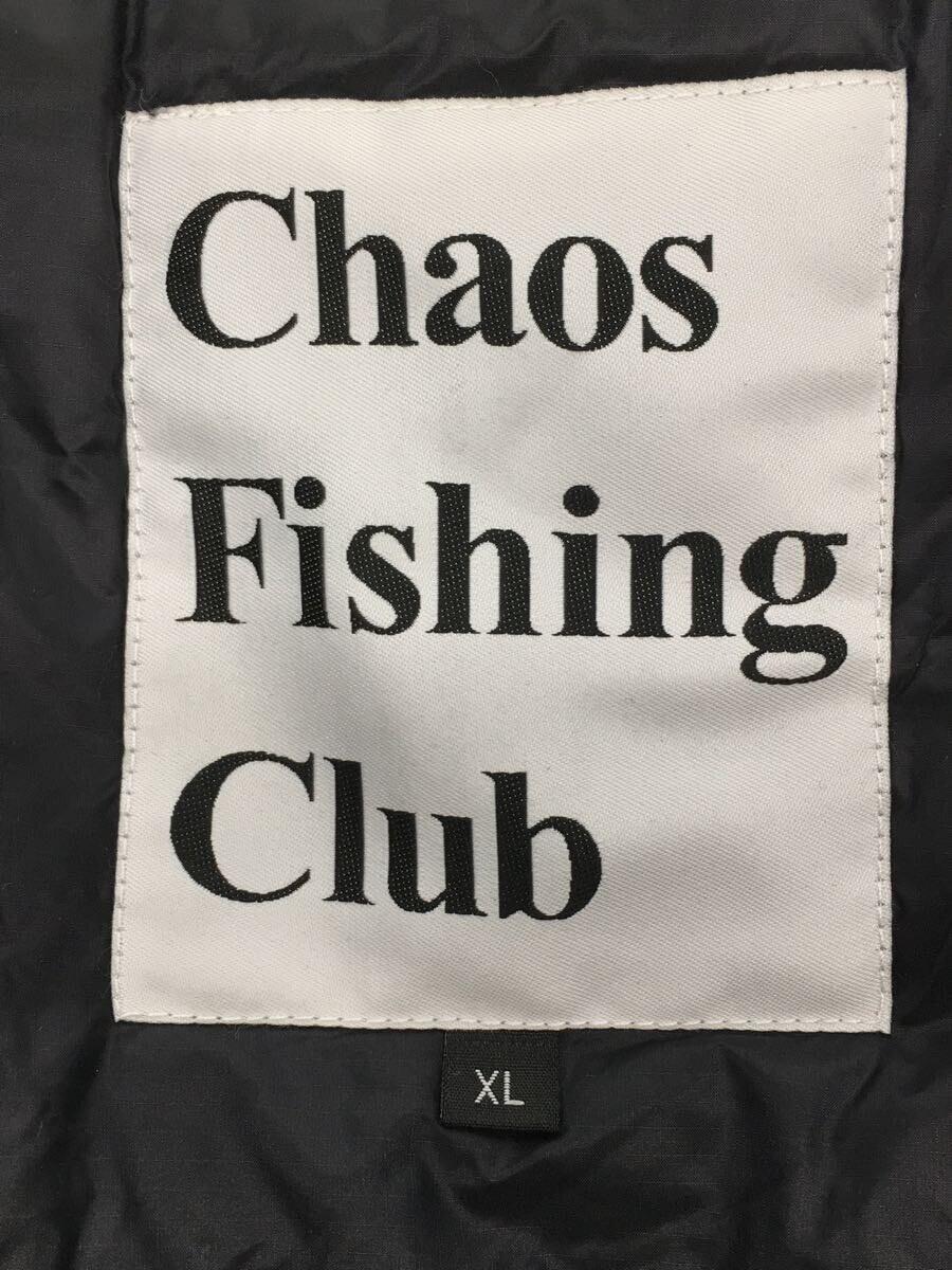 Chaos Fishing Club◆LOGO JACKET/ダウンジャケット/XL/ナイロン/BLK_画像3