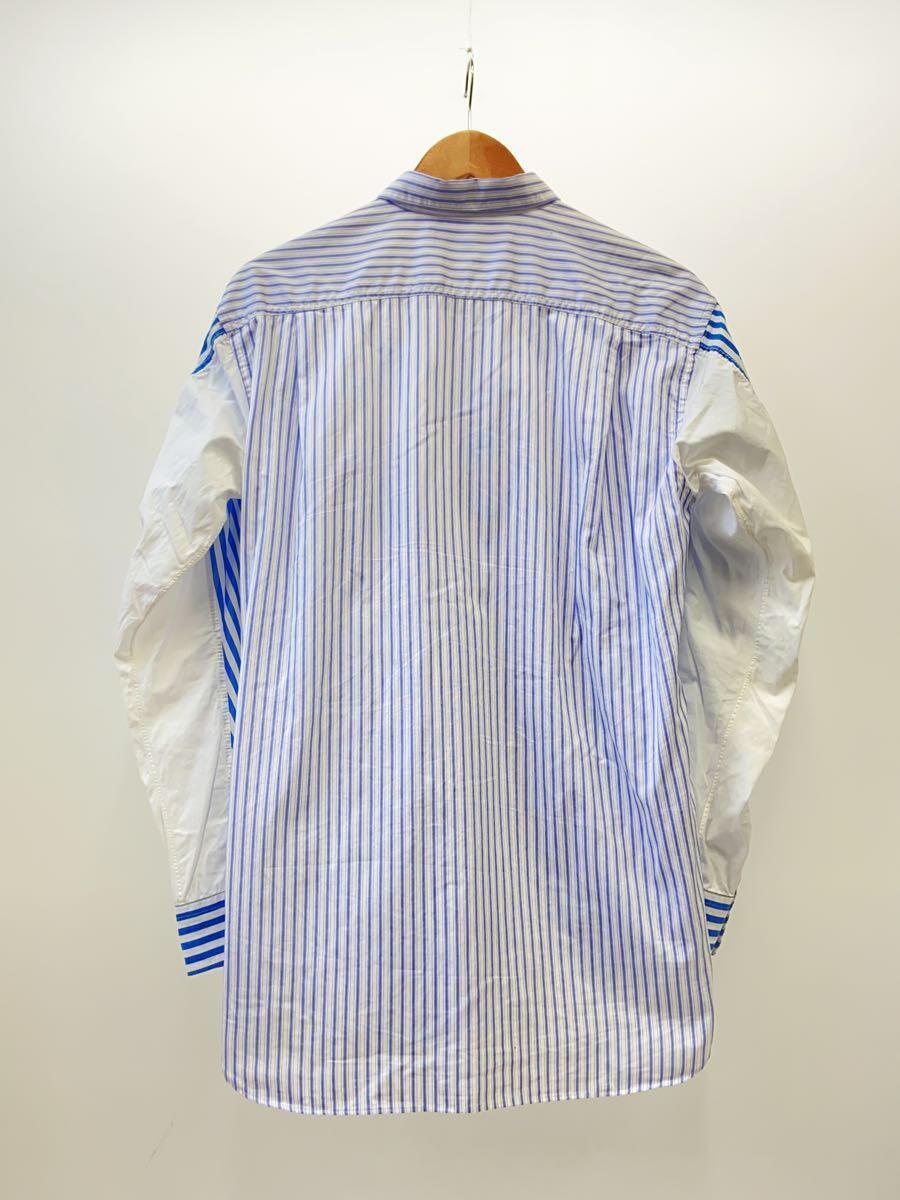 COMME des GARCONS SHIRT◆長袖シャツ/M/コットン/WHT/ストライプ/S24056_画像2