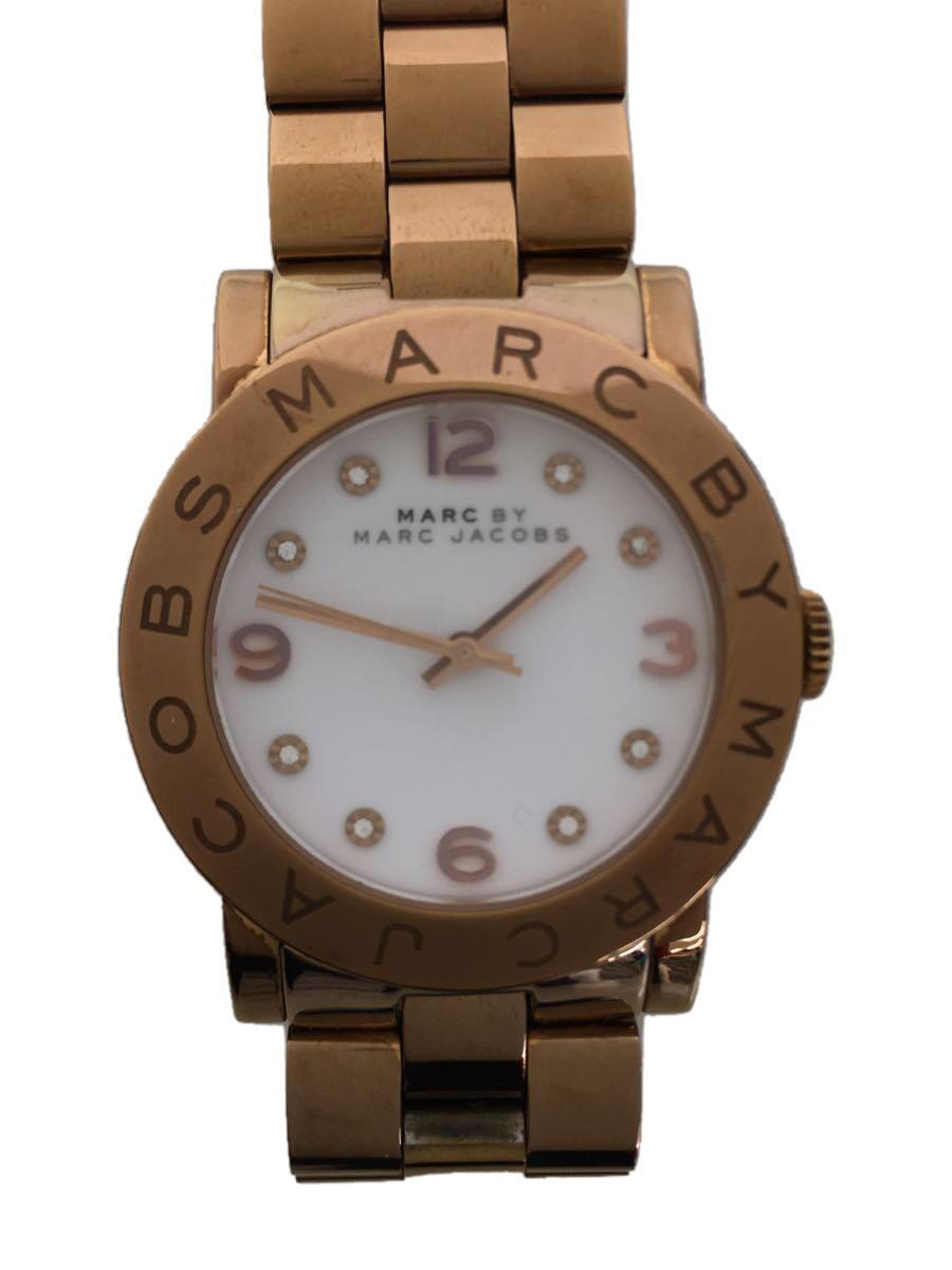 MARC BY MARC JACOBS◆クォーツ腕時計/アナログ/-/WHT/GLD/MBM3077