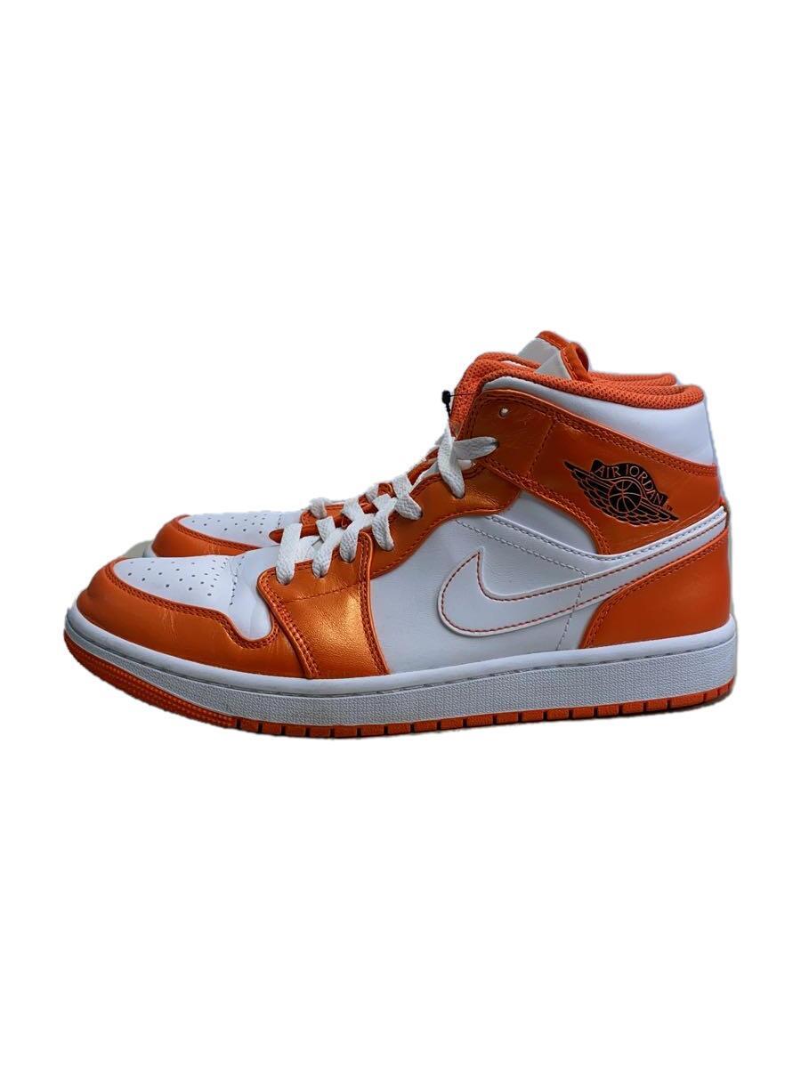 NIKE◆AIR JORDAN 1 MID SE_エアジョーダン 1 ミッド シーズナルエディション/27cm/オレンシ_画像1