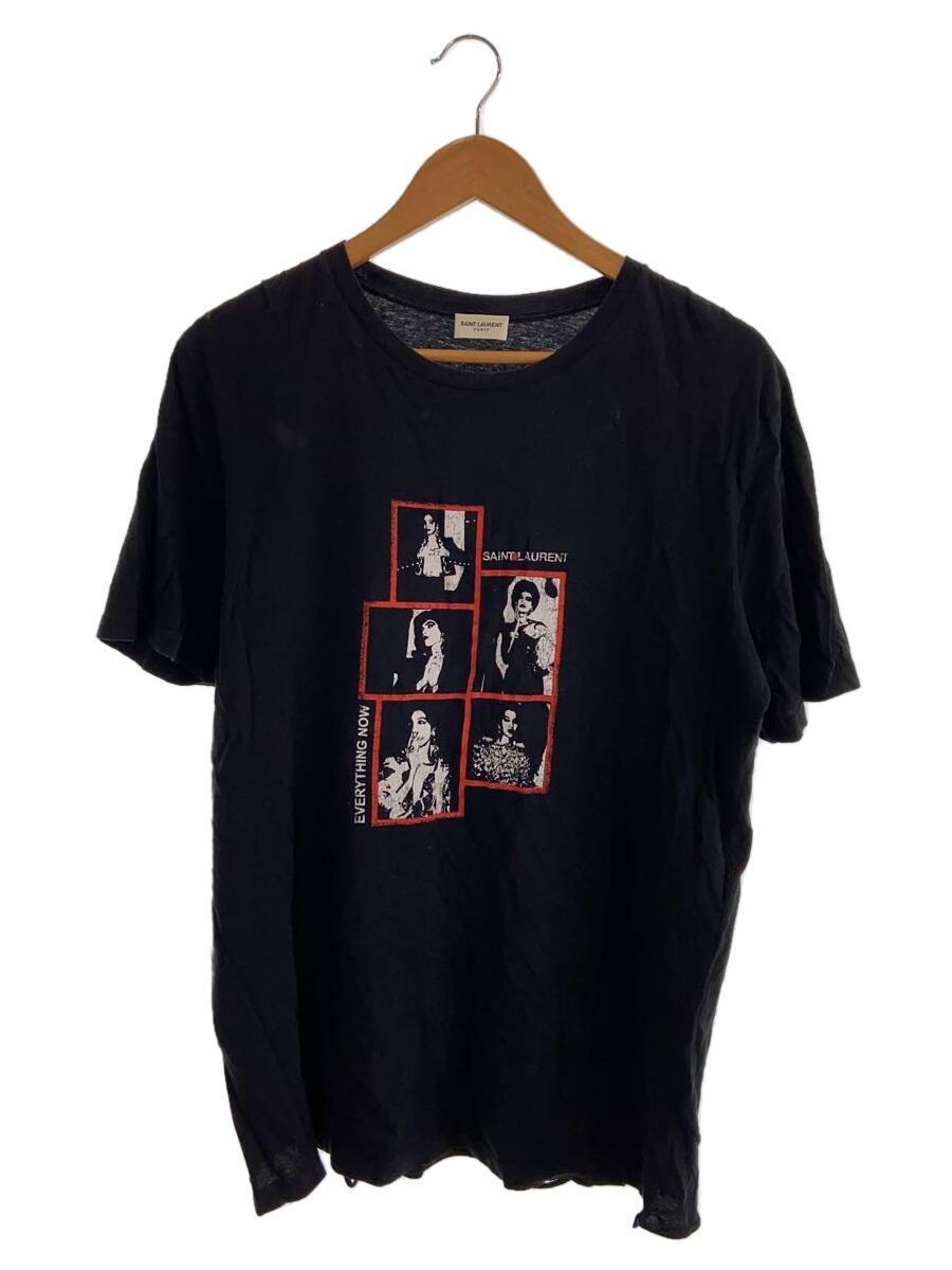 SAINT LAURENT◆Everything Now T-shirt Tシャツ/M/コットン/BLK/559732