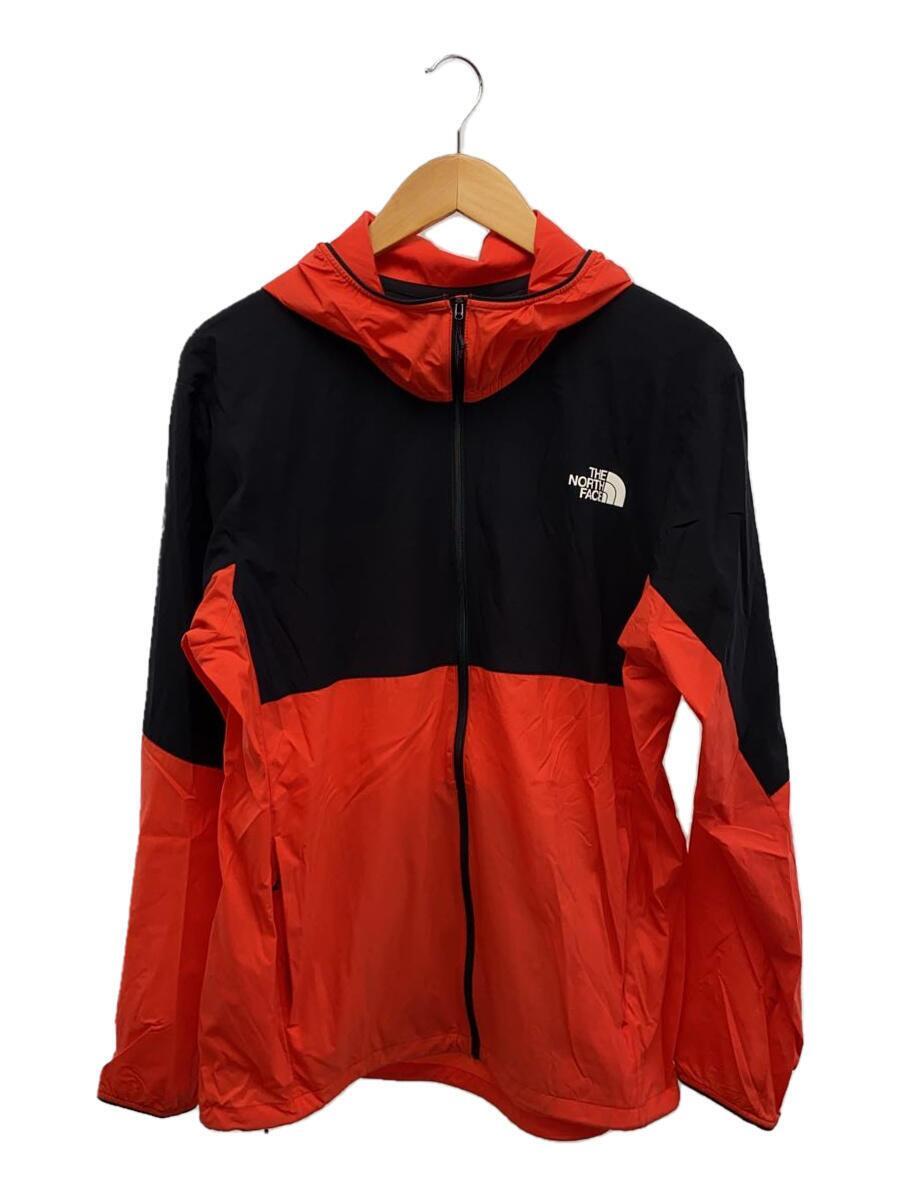 THE NORTH FACE◆ANYTIME WIND HOODIE_エニータイムウィンドフーディ/XL/ナイロン/RED/無地_画像1