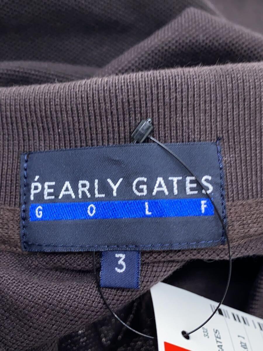 PEARLY GATES◆ポロシャツ/3/コットン/BRW/053-961284_画像3