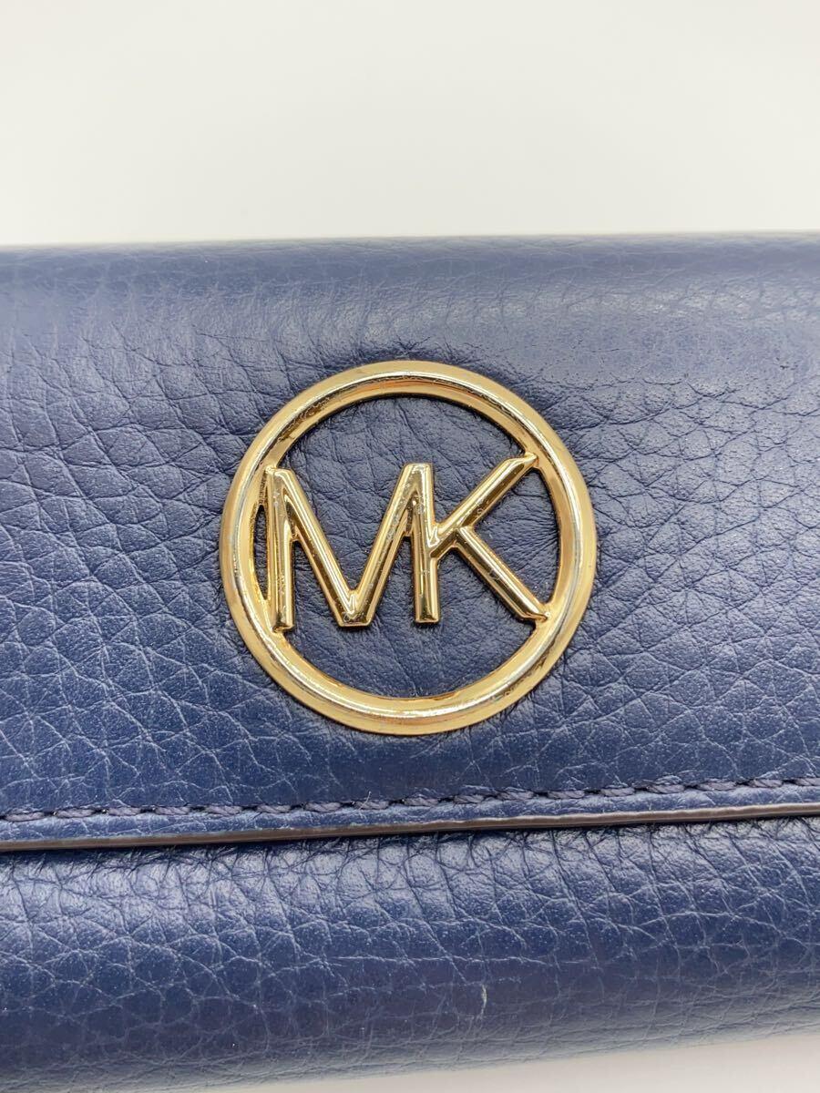 MICHAEL KORS◆キーケース/-/NVY/無地/レディース/35S0GFTP5B/6連/亀裂あり/汚れあり_画像3