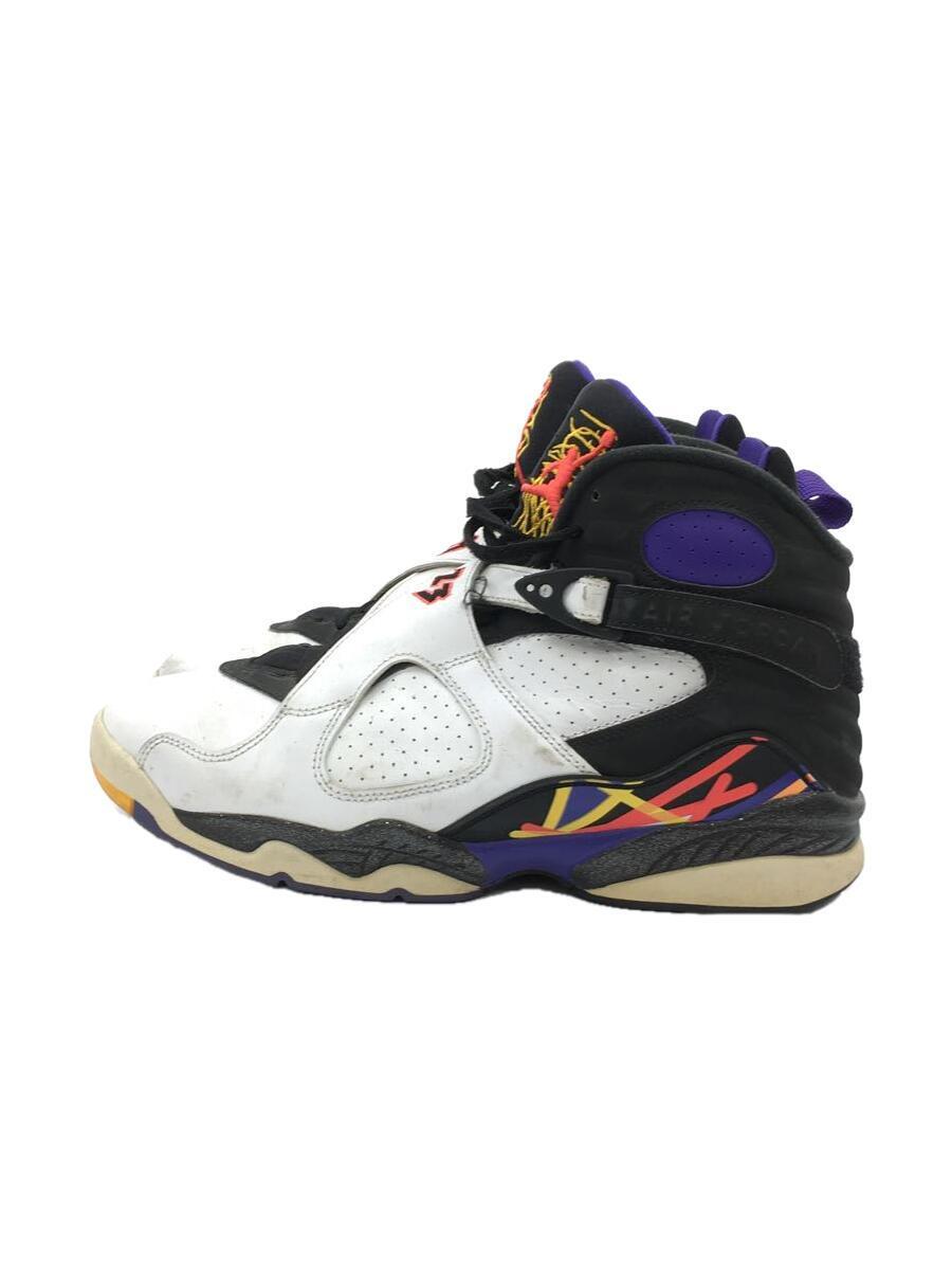 NIKE◆AIR JORDAN 8 RETRO 3 PEAT/ハイカットスニーカー/28cm/WHT/305381-142