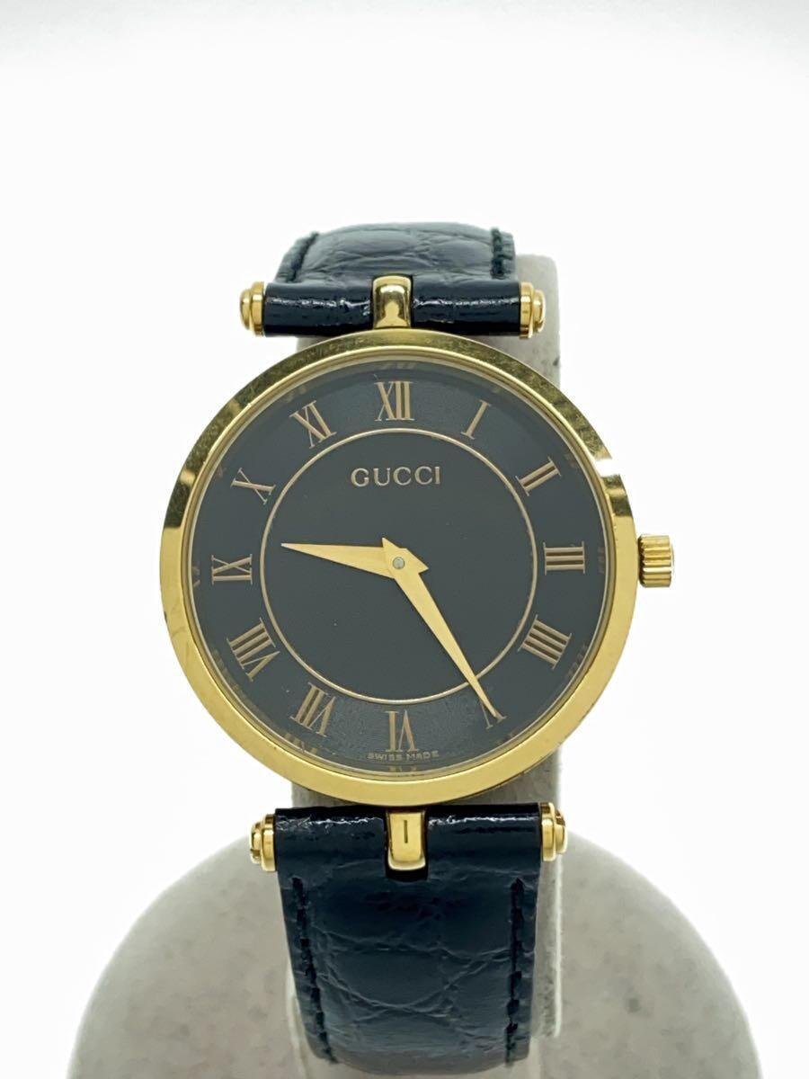 【楽天スーパーセール】 GUCCI◇クォーツ腕時計/アナログ/BLK/BLK/2040M その他 その他