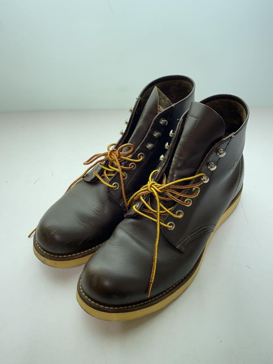 RED WING◆レースアップブーツ/US8.5/BRW/レザー/8132_画像2