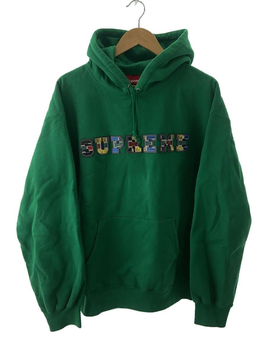 Supreme◆23AW/Collegiate Patchwork Leather Hooded Sweatshirts/パーカー/L_画像1