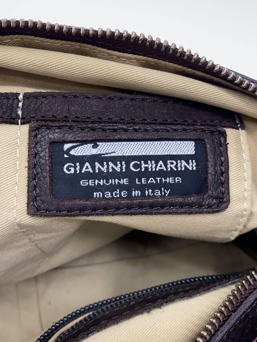 GIANNI CHIARINI◆ミニボストンバッグ/レザー/BRW/無地_画像5