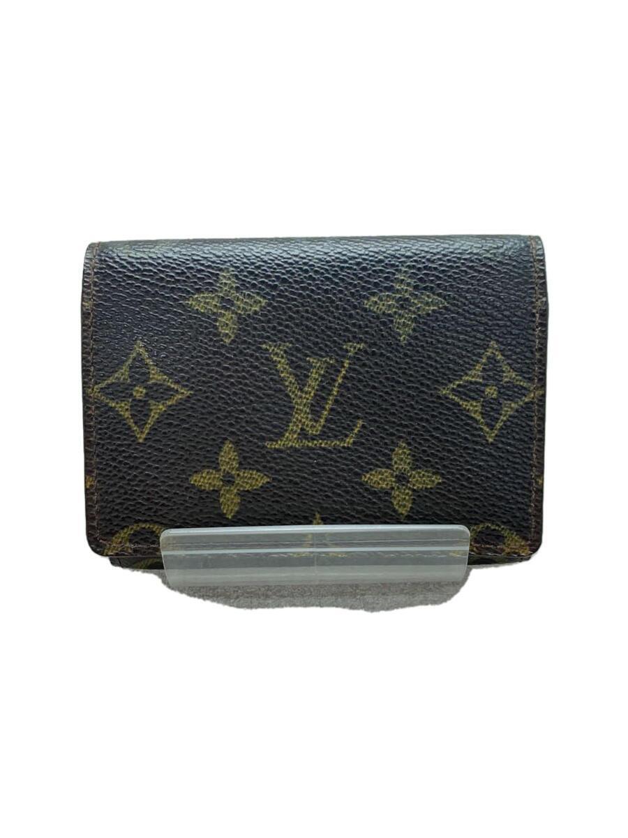 LOUIS VUITTON◆アンヴェロップ・カルトドゥヴィジット_モノグラム_BRW/PVC/BRW/総柄/メンズ_画像1