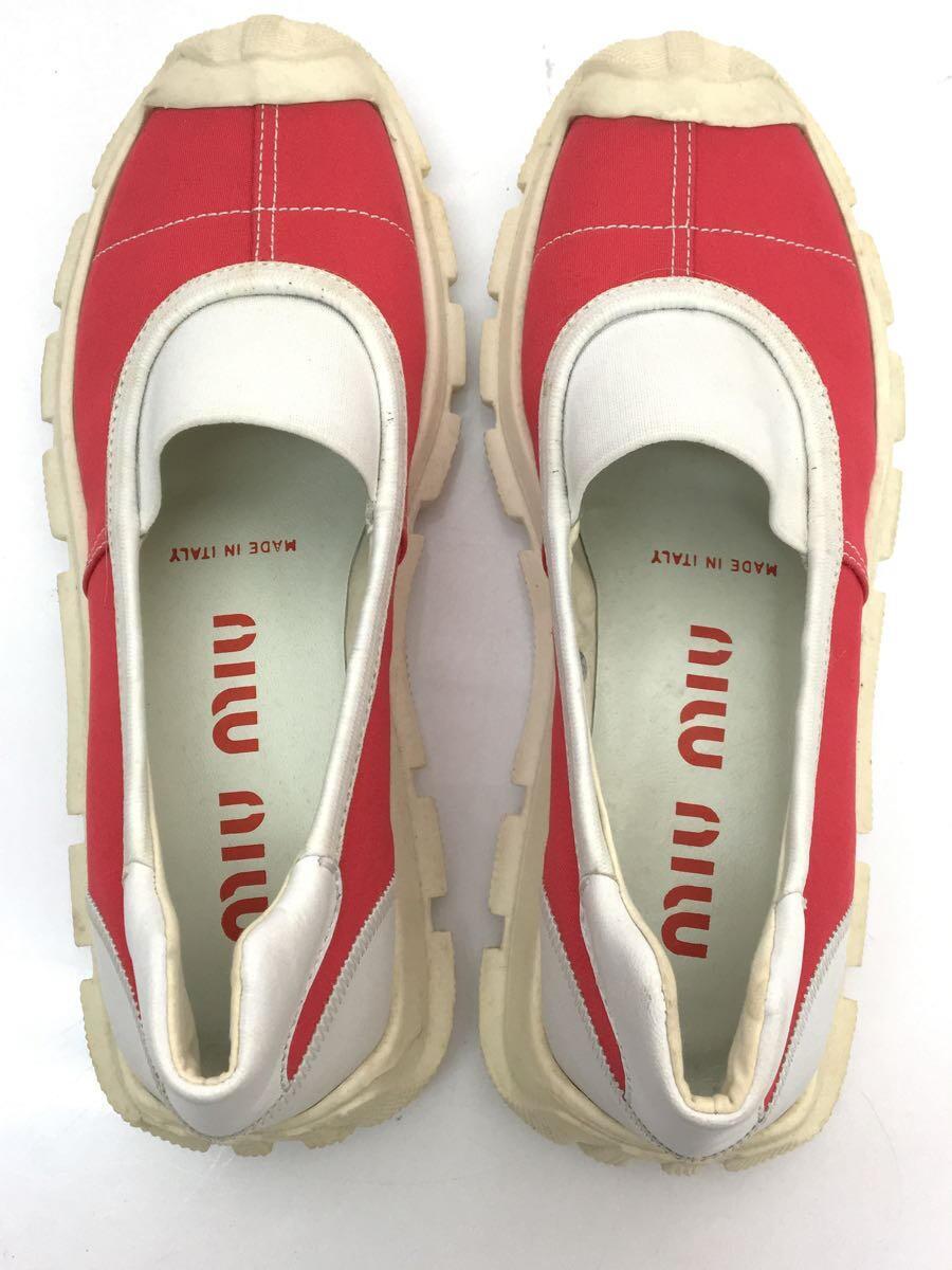 MIU MIU◆ローカットスニーカー/34.5/レッド/汚れ有_画像3