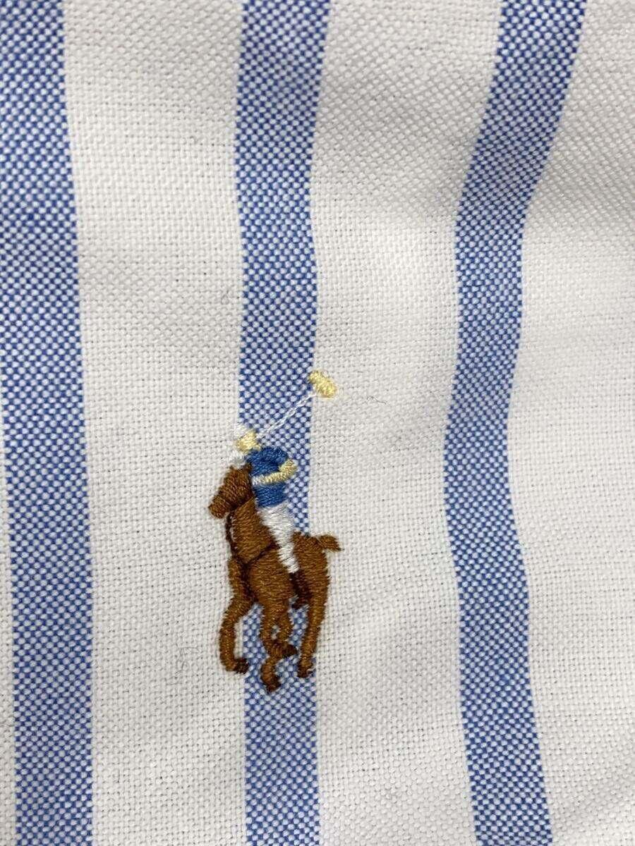 POLO RALPH LAUREN◆長袖シャツ/-/コットン/WHT/ストライプ_画像5