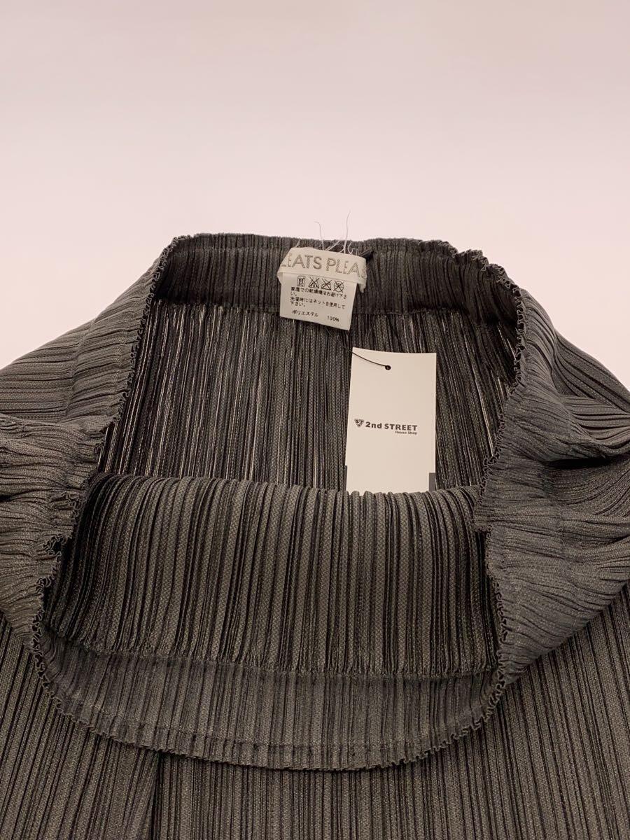 PLEATS PLEASE ISSEY MIYAKE◆缶プルタブ型押しプリーツナロースカート/2/ポリエステル/GRY/無地/PP83-JG725_画像3