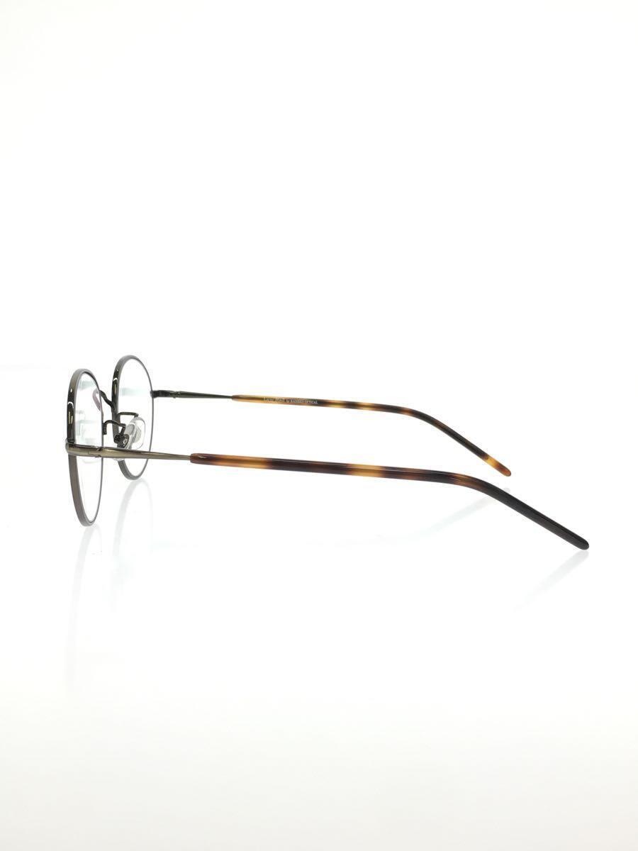 金子眼鏡◆LazyRed/メガネ/ボストン/プラスチック/CLR/メンズ/使用感有/レンズ付_画像3