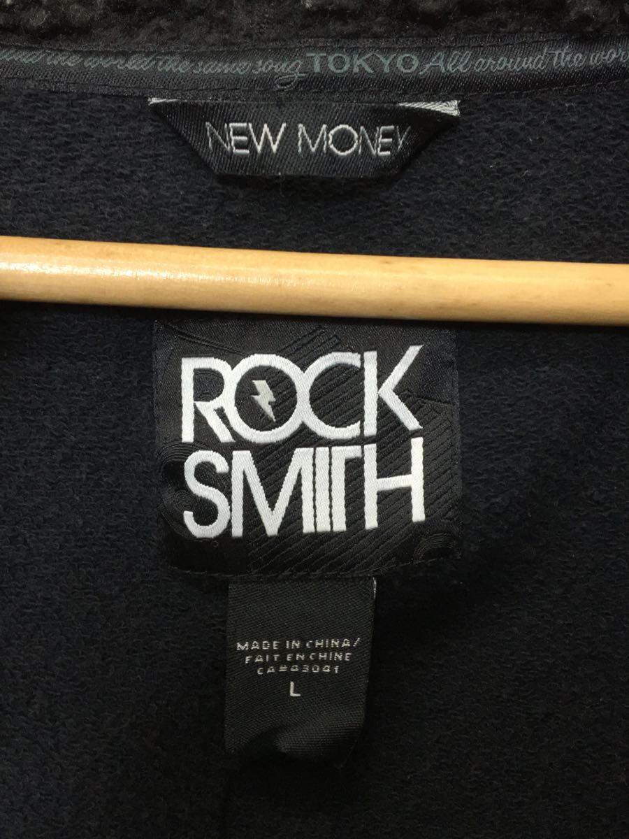 ROCKSMITH◆パーカー/L/コットン/BLK/無地_画像3