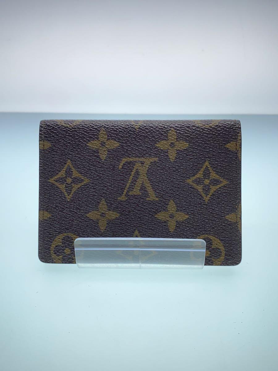 LOUIS VUITTON◆ポルト・2カルト・ヴェルティカル_モノグラム・キャンバス_BRW/PVC/BRW/レディースの画像2