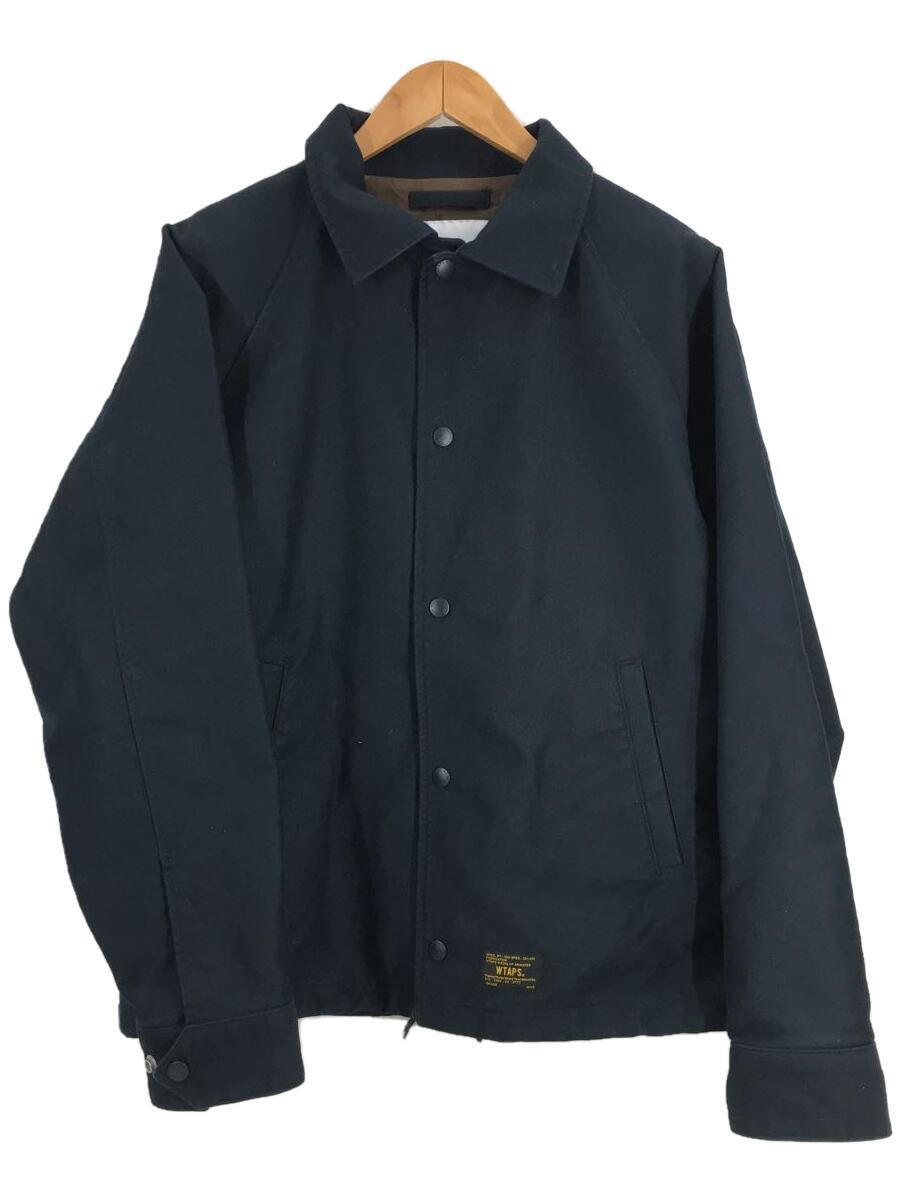 WTAPS◆SQD JACKET/デッキジャケット/2/コットン/NVY/無地/172tqdt-jkm02_画像1