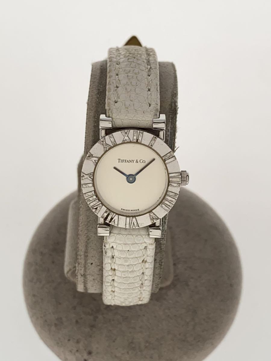 TIFFANY&Co.◆クォーツ腕時計/アナログ/SLV/WHT/D286753/社外ベルト