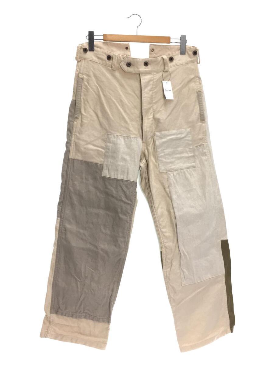 Nigel Cabourn◆PATCHWORK PANT(パッチワークパンツ)/32/IVO-GRY/8041-00-50006